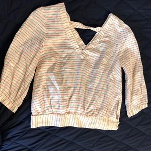 Anthropologie postcard cropped blouse
